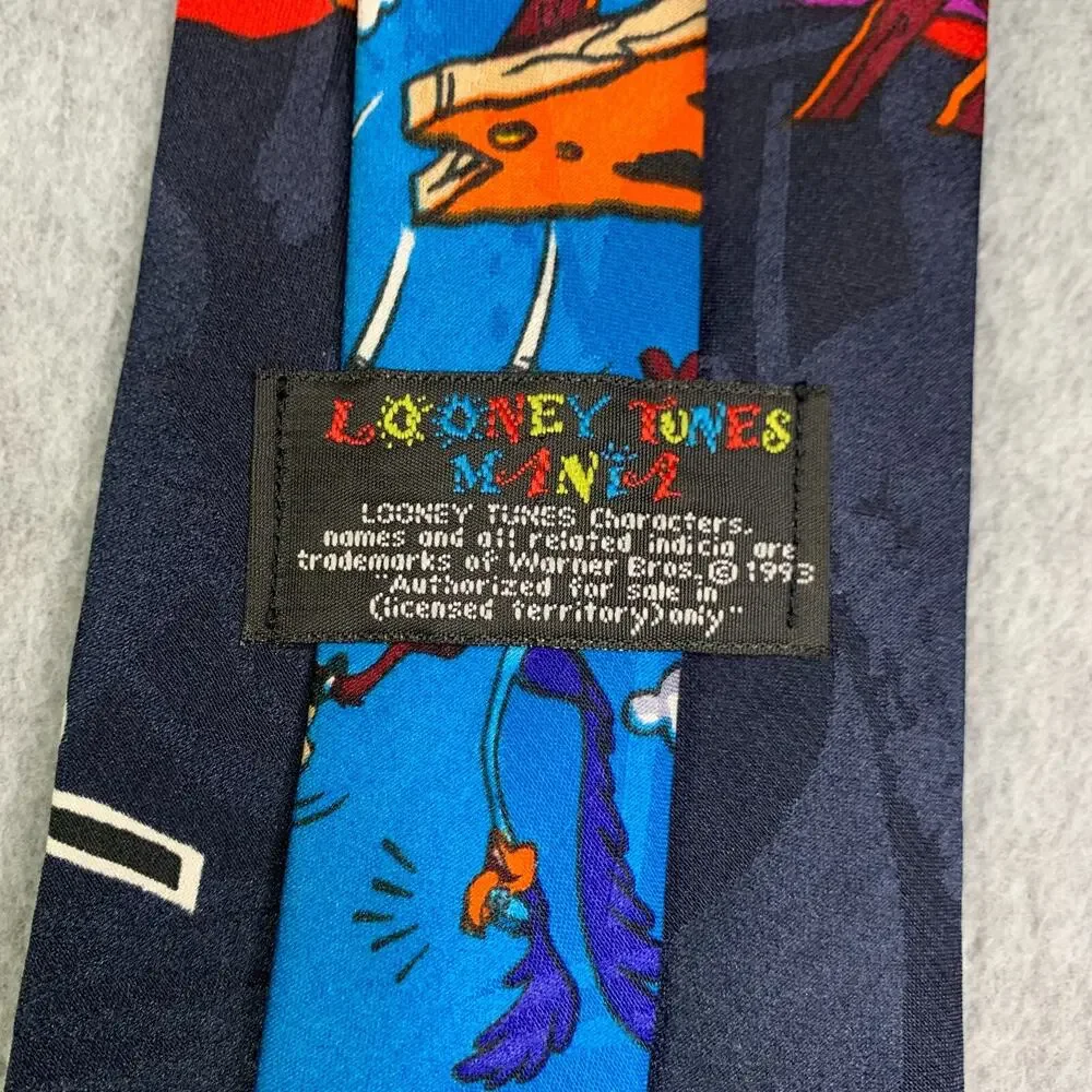 Vintage Looney Tunes Mania Tie Character All Over Print Mens